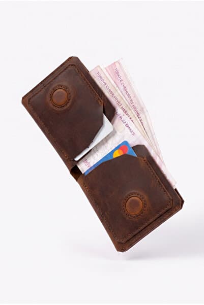 BeeBlack %100 Hakiki Deri CLARK Model Erkek Cüzdan - Mıknatıslı Şık Minimalist Cüzdan
