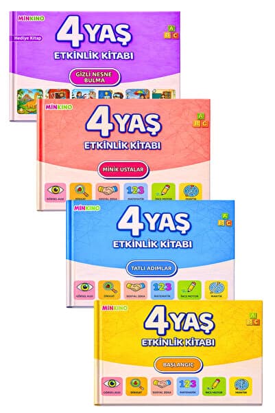 minkino 4 Yaş Etkinlik Seti | 4 Kitap Bir Arada