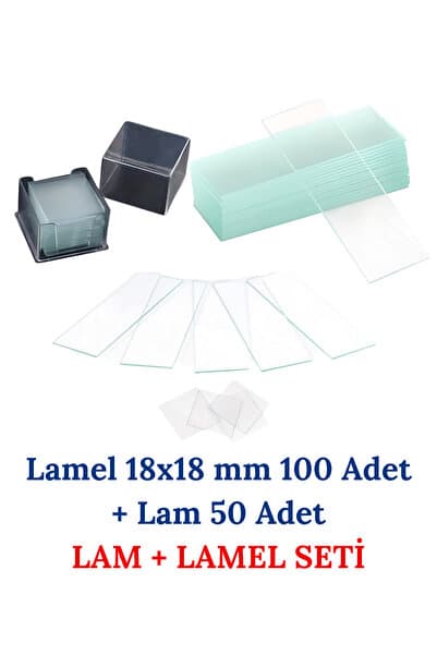 Mr. Crowley Lam 50 Adet + Lamel 100 adet (Boyut 18x18 mm) Mikroskop İçin Cam