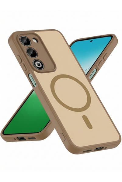Rivor Oppo A5 4G/5G 2025 Uyumlu Kılıf Kamera Yükseltili Magsafe Şarj Özellikli Mat Yüzey Sert Kapak