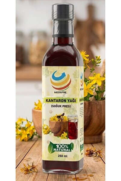 Hakiki Saf Sarı Kantaron Yağı 250ml El Yapımı Içilebilir Sürülebilir Hakikı Kırmızı Kantoron Yağı