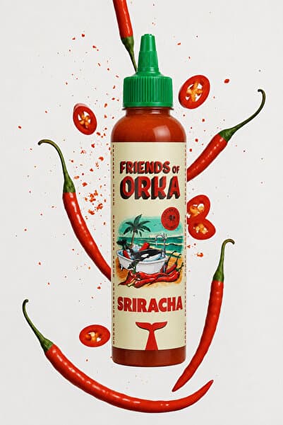 FRIENDS OF ORKA Sriracha Acı Biber Sosu 265gr – 11k Scoville Doğal Acı Sos
