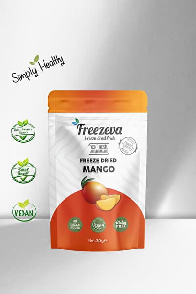 Freezeva Dondurularak Kurutulmuş Mango – Freeze Dried Mango- Mango Kuru Meyve Cipsi 20 gr