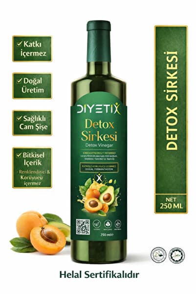 Diyetix Detox Sirke 250 Ml | Doğal Fermente, Katkısız & Şekersiz Günlük Kullanım