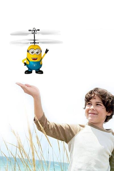 Magicway Şarjlı Uçan Minyon Karakterli Usb Kablolu Şarj Edilebilir Hareket Sensörlü Uçan Minion Oyuncak