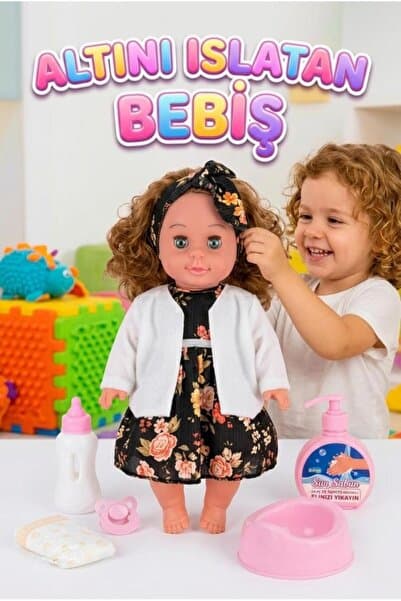 Tıfıl Toys Mila Altını Islatan Bebek Seti 30 cm Aksesuarlı Kolları ve Kafası Et Oyuncak Bebek