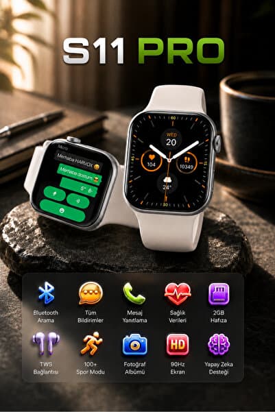 SEYUWATCH Watch S11 Pro Akıllı Saat Iphone Ve Android Tüm Telefonlara Uyumlu smartwatch