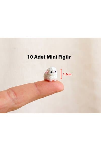 To Design Lab 10'lu Dekoratif Minyatür Beyaz Kuzu Figürü - Oyuncak Ev, Diorama ve Hobi Aksesuarı