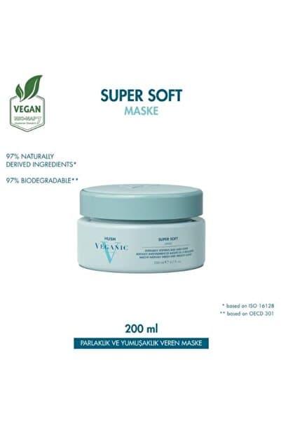 HUSH Veganic Super Soft Yumuşaklık ve Parlaklık Veren Maske 200 ml