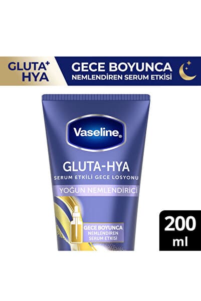 Vaseline Gluta Hya Serum Etkili Gece Losyonu Yoğun Nemlendirici 200 ml