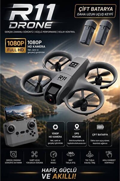 WUNİT R11 Tutacaklı Kumanda Mini Drone HD Kamera Çift Batarya Aktif Tüm Özellikler WİFİ