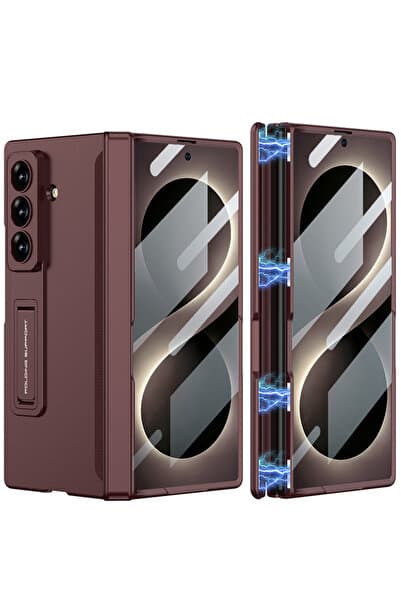 Rivor Samsung Galaxy Z Fold 8 Ultra Uyumlu Kılıf Kamera Korumalı Standlı Sert Magnet Premium Kılıf
