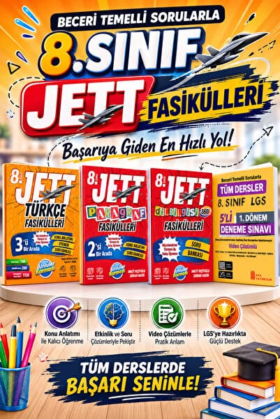 Ünlüler Karması 8.Sınıf Jett Türkçe - Paragraf- Dil Bilgisi Fasikülleri - 1.Dönem 5 li Deneme