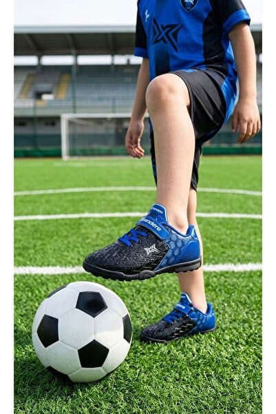 KANTEX Çocuk Cırtlı Bantlı Lastikli Bağcıklı Krampon Futbol Halı Saha01
