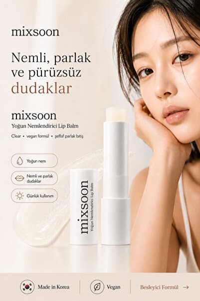 mixsoon Vegan Melting Lip Balm Clear (ŞEFFAF) 01 4gr - Nemlendirici & Besleyici Dudak Balmı