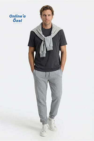 Kiğılı Beli Lastikli İpli Cepli Pamuklu Sweatpant / Eşofman Altı