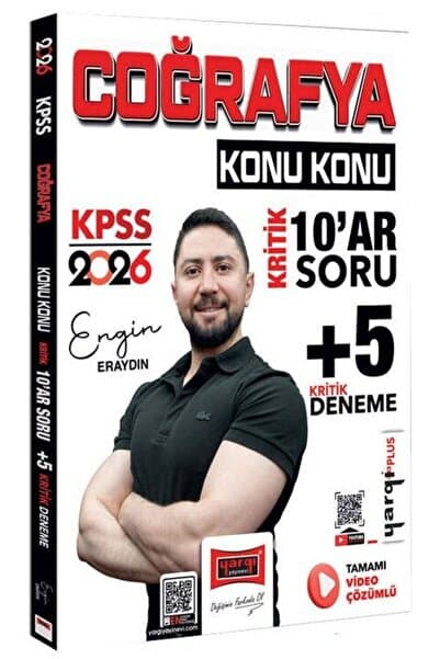 Yargı Yayınları Yargı 2026 KPSS Coğrafya Konu Konu Kritik 10ar Soru +5 Kritik Deneme Sınavı