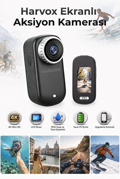 SEYUTECH 4K Ekranlı Mini Aksiyon Kamerası 360° Lens Dönüşü Bataryalı Taşınabilir Wireless Vlog Kamerası