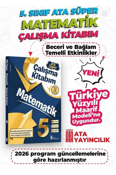 Ata Yayıncılık 5. Sınıf Matematik Ata Süper Çalışma Kitabım Yeni