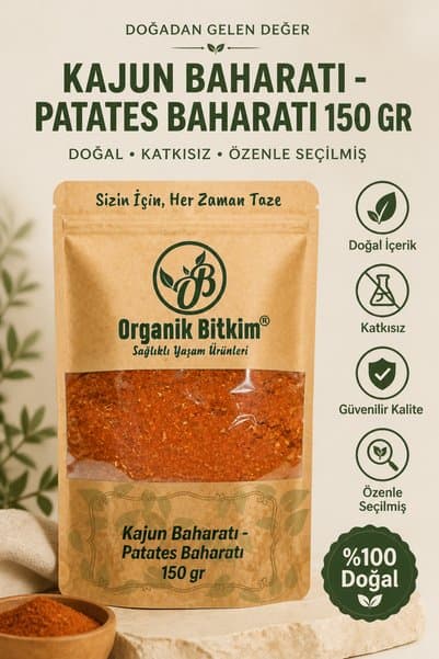 OB Organik Bitkim Kajun Baharatı - Patates Baharatı 150 gr