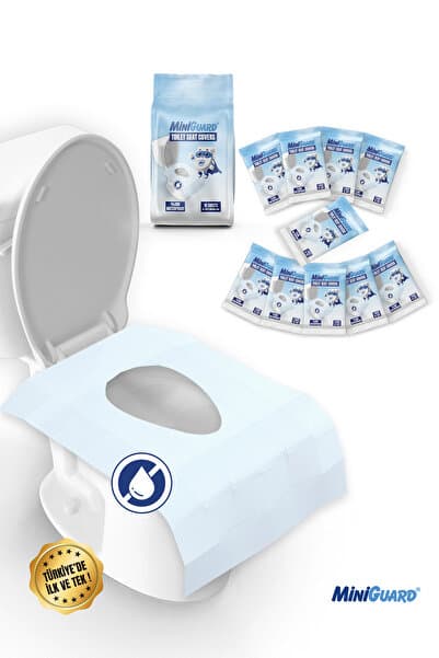 Su Geçirmez Klozet Örtüsü - Tek Kullanımlık, SmartFold™ Sistemli, Kaymaz-10Adet- Klozet Kapak Örtüsü