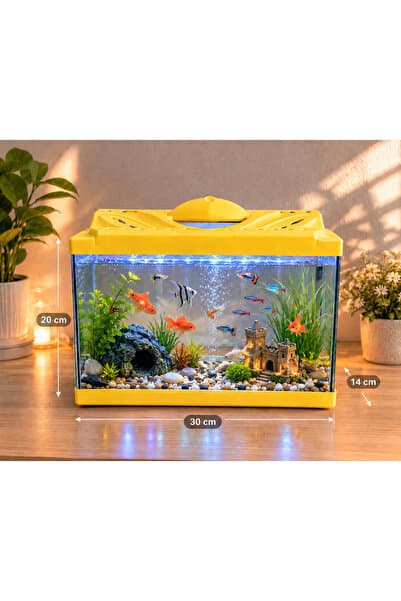 PKR Akvaryum 30 cm 7 litre sarı
