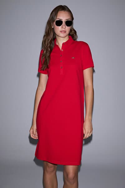 U.S. Polo Assn. Kadın Kırmızı Örme Elbise 50323538-VR030