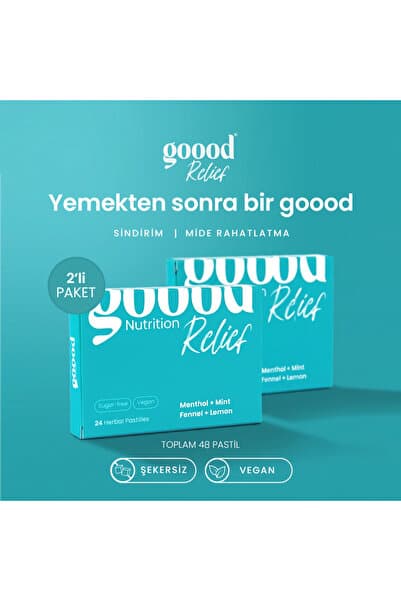 Goood Nutrition Goood Relief Sindirim Destekleyici Bitkisel Pastil (Mide Rahatlatıcı & Şişkinlik Karşıtı)