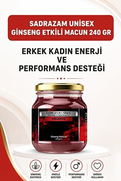 Kırkağa Sadrazam Unisex Ginseng Etkili Macun 240 Gr- Erkek Kadın Enerji Ve Performans Testeron Des