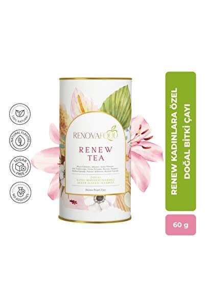 Renovafood Renew Tea Kadınlara Özel Doğal Bitki Çayı Hayıt Otu Civanperçemi Papatya 60g