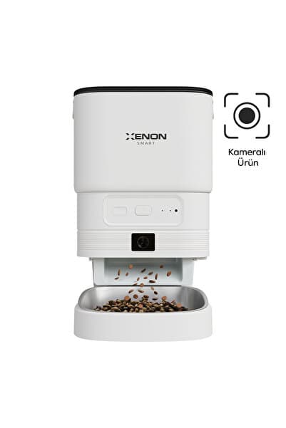 Xenon Smart Akıllı Mama Kabı (Kameralı) | 1080p, 4L, Mobil Kontrol, Çelik Kase, Gece Görüş (X8614)