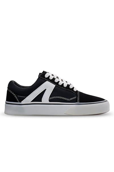 Shupe Kadın Siyah V Süet Spor Ayakkabı Sneaker