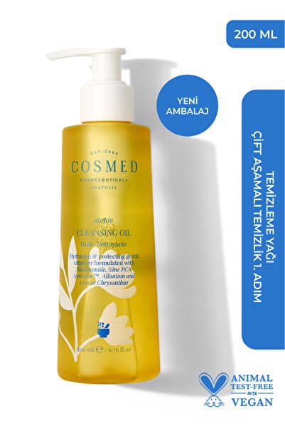 COSMED Temizleme Yağı - Çift Aşamalı Temizlik/ Atopia CLEANSING OIL 200 ML