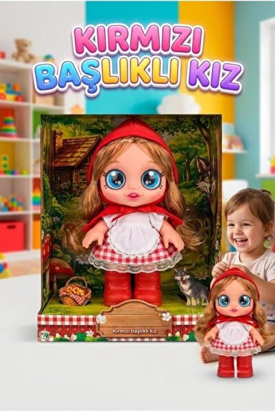 Tıfıl Toys Masal Anlatan Kırmızı Başlıklı Kız Bebek - 24 cm Sesli Et Bebek - Eğitici Oyun Arkadaşı