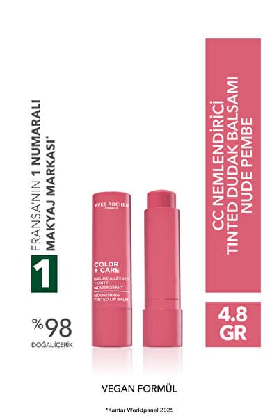 Yves Rocher CC Nemlendirici Tinted Dudak Balsamı - Nude Pembe