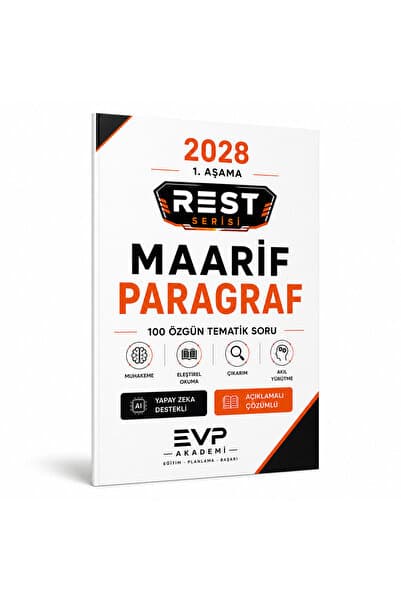 evp akademi 2028 REST Serisi Maarif Model Paragraf Soru Bankası 100 Özgün Tematik Soru Çözümlü