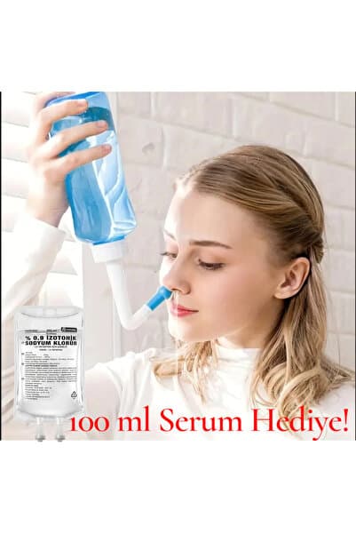 Genel Markalar WENZHOU BPA İçermeyen Burun Yıkama Şişesi Seti - Sinüs Rahatlaması 300 ml+100ml SERUM HEDİYE!