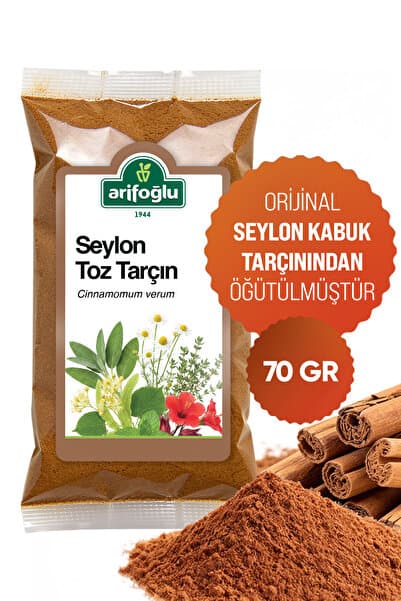 Arifoğlu Orijinal Seylon Toz Tarçın 70 gr. (Öğütülmüş) %100 Doğal