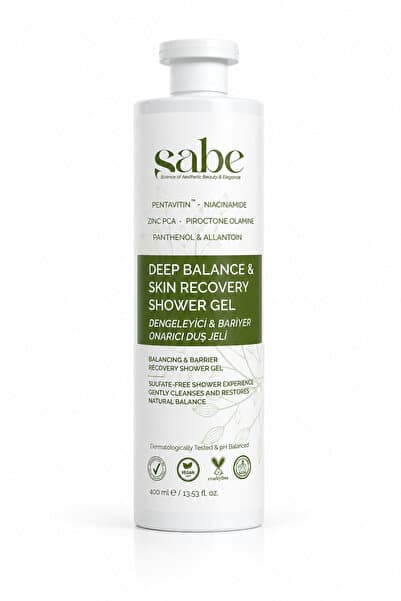 sabe Duş Jeli Sülfatsız Dengeleyici ve Bariyer Onarıcı 400 ml | Deep Balance & Skin Recovery Shower Gel