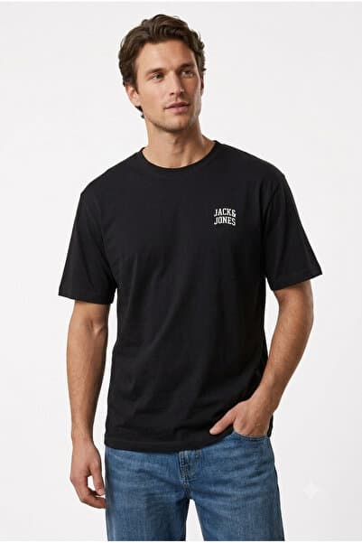Jack & Jones Bisiklet Yaka Gögüs Baskili Tisört - Noge