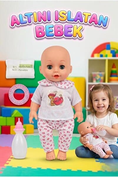 Tıfıl Toys Altını Islatan Bebek Türkçe Konuşan Eğitici Oyuncak Kolları Kafası ve Bacakları Et Oyuncak Bebek