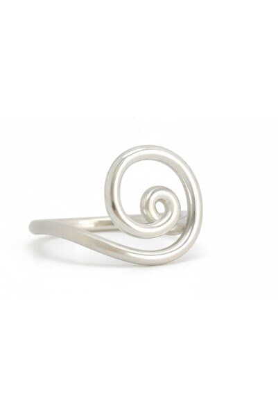 ED Fine Jewelry 925 Ayar Gümüş Kadın Yüzük – Spiral Kıvrımlı Tasarım Minimalist Zarif Modern Yüzük