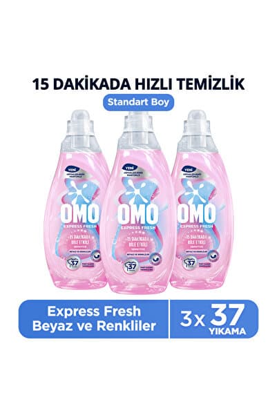 Express Fresh Sensitive Beyaz ve Renkliler Sıvı Çamaşır Deterjanı 1480ml x3