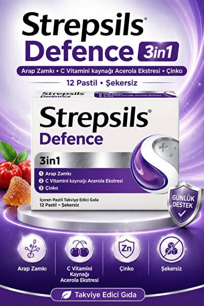 Strepsils Strepsils Defence 3in1 Pastil 12'li