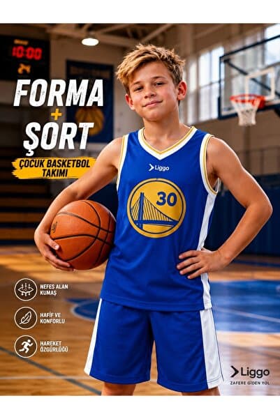 Liggo Çocuk Basketbol Forması Basketbol Forma Şort Seti