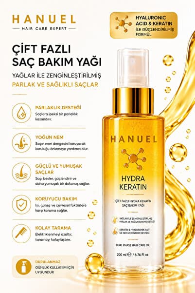 HANUEL HYDRA KERATİN ÇİFT FAZLI