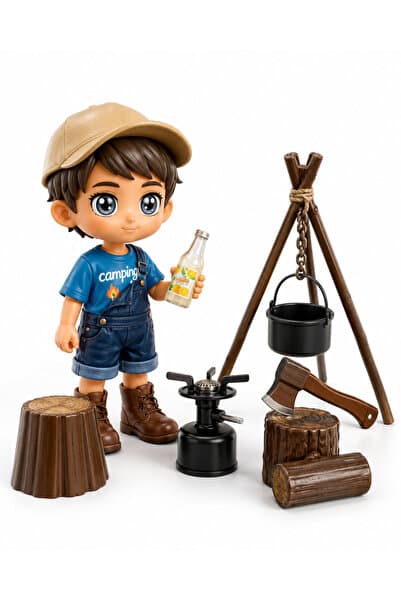 Little Corner® Kampçı Oyuncak Koleksiyonu Seti - Little Corner Ateş Başı Kampçısı Figürü