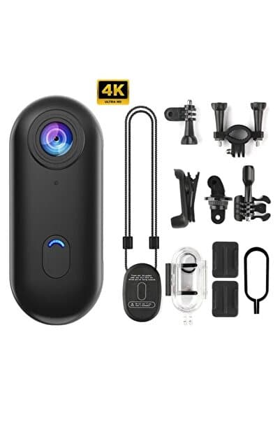 Rabbit Tech Mini Wifi Aksiyon Kamerası 4K Giyilebilir Aksiyon Kamera -Su Geçirmez Tasarım -Ses Ve Görüntü