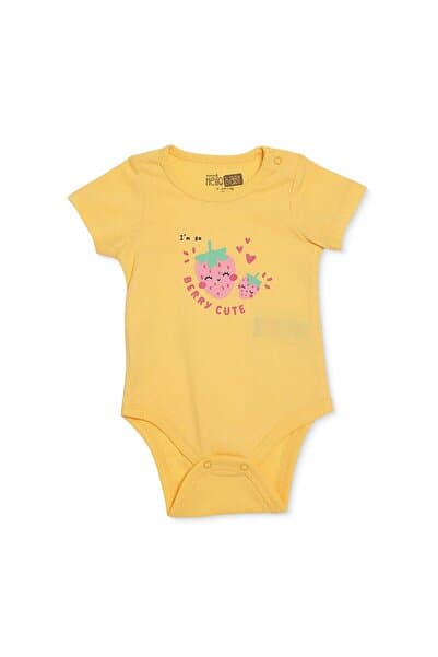ebebek Hello Baby HelloBaby Kız Bebek Body Çıtçıtlı Çıtçıtlı Yaka Short Sleeve