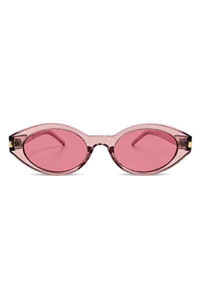 Glazzi Frames Sorele Kadın Oval Güneş Gözlüğü Şeffaf Çerçeve UV400 Korumalı Pembe